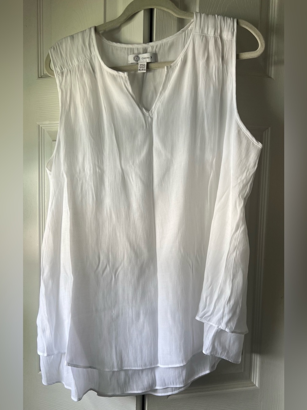 White Sleeveless Layered Camisole